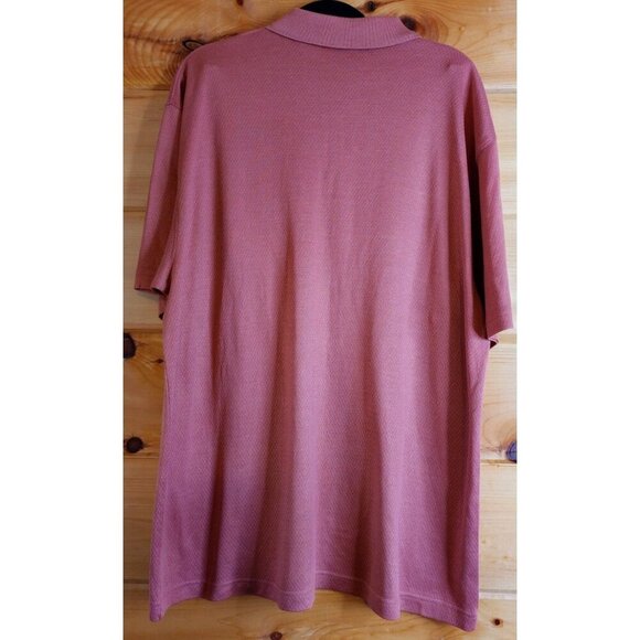 Jos A Bank Signature Men’s Large Silk Blend Dusty Rose Short Sleeve Polo Shirt - Picture 8 of 16